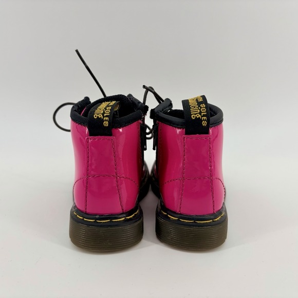 Dr. Martens Brooklee Toddler Size US 5 Pink Black Classic Outdoor Side Zip Boots - Picture 5 of 6